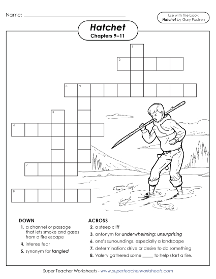 New Vocabulary Crossword for Chapters 9–11 Worksheet New Vocabulary Crossword for Chapters 9–11 Worksheet
