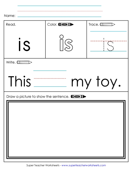 Preview image for Is (Sight Word) Worksheet 3