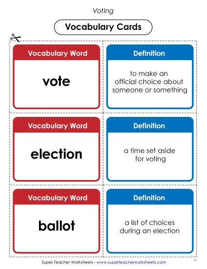Preview image for Voting Vocabulary Cards