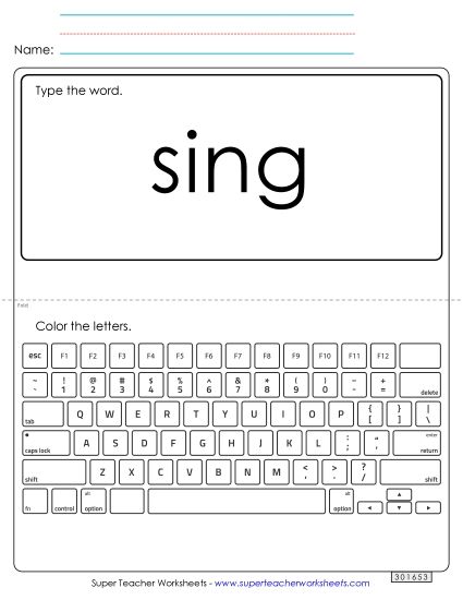 Preview image for Type the Word: Sing