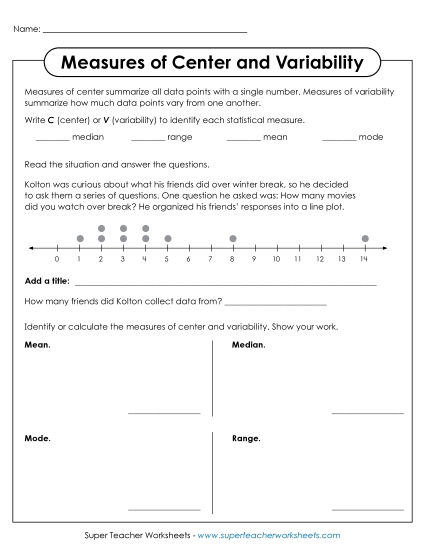 Mean, Median, Mode, and Range Practice Mean Median Mode Range Worksheet