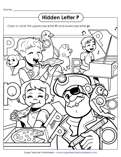New Hidden Letter P Worksheet