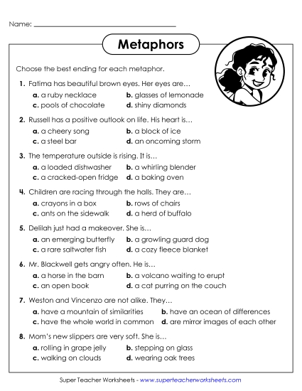 aMetaphors Multiple Choice