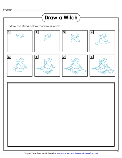 New Draw a Witch Worksheet