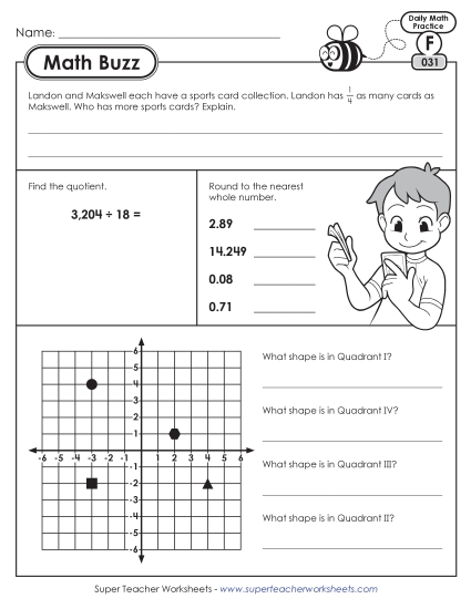 New 6th Grade Math Buzz Week 7:<br>Worksheets 31 through 35 Worksheet New 6th Grade Math Buzz Week 7:<br>Worksheets 31 through 35 Worksheet