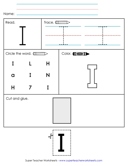 Preview image for I (Sight Word) Worksheet 2
