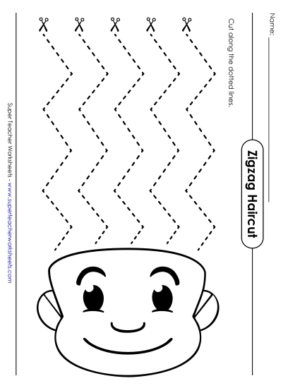 New Zigzag Haircut Worksheet
