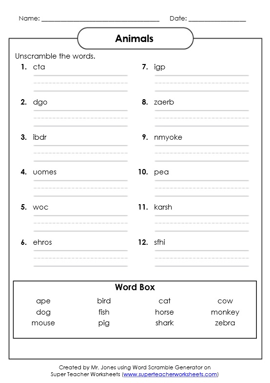 word worksheet search teacher generator super Word Generator Puzzle Scramble