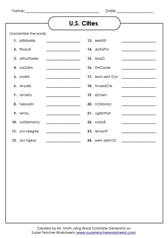 scramble word generator puzzle