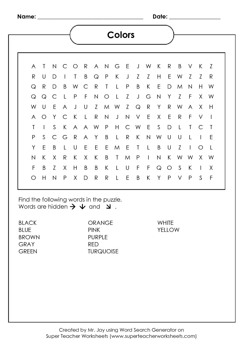 Make Your Own Word Search Puzzle - Moms & Munchkins