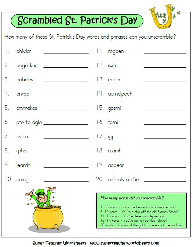 Super teacher worksheet answer key