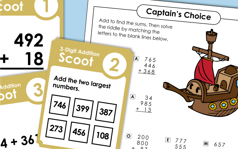 Addition Worksheets (3-Digit)