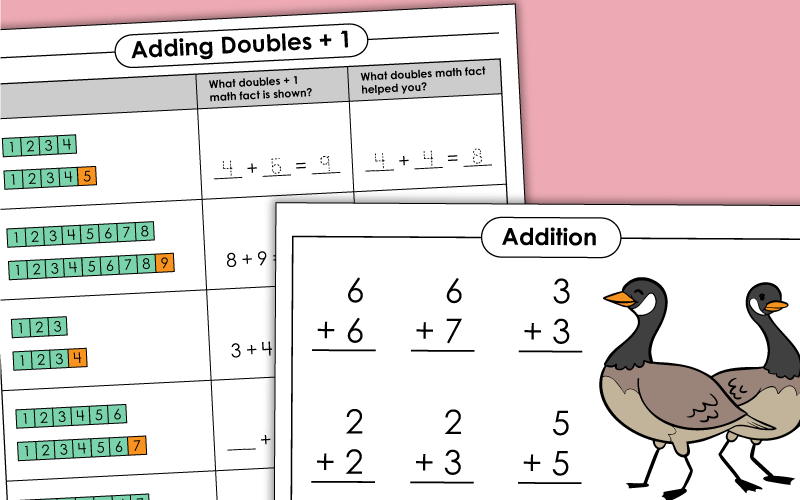 Doubles Plus One - Worksheet Doubles Plus One - Worksheet