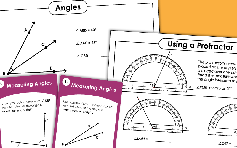 measuring angles printable worksheets