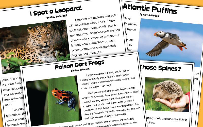 Animal Articles (Reading Comprehension)