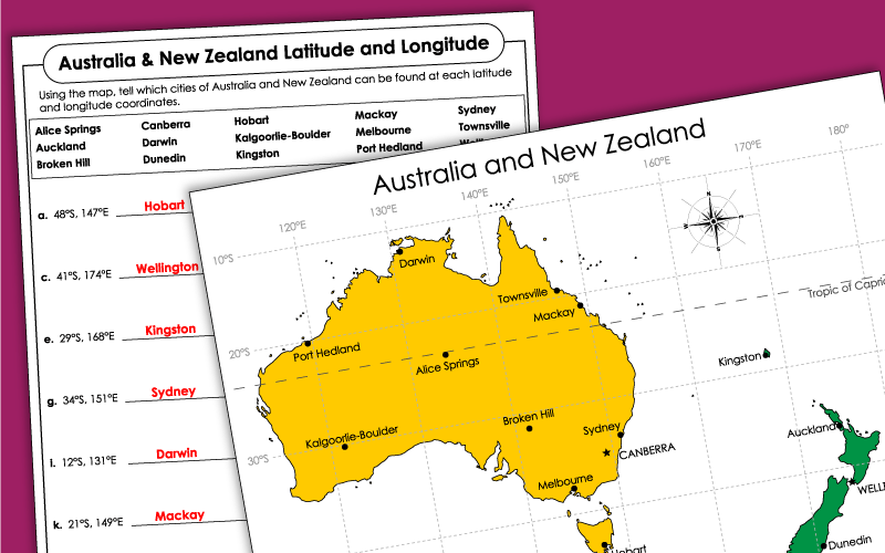 Australia and New Zealand Worksheets Australia and New Zealand Worksheets