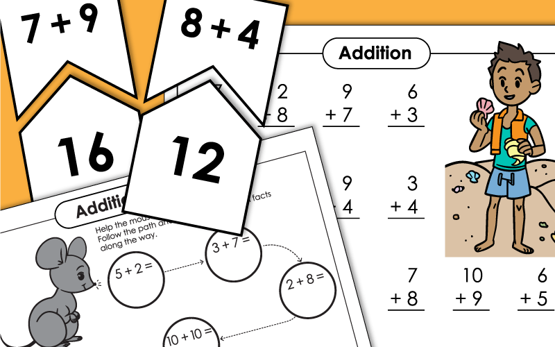 Basic Addition Facts Worksheets