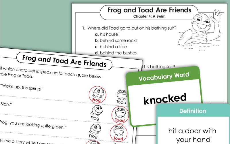 book frog and toad Worksheets