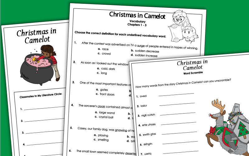 Magic Treehouse Worksheets - Christmas in Camelot