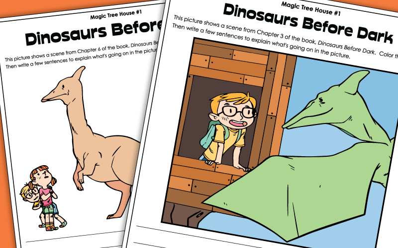 Worksheets - Magic Tree House: Dinosaurs Before Dark