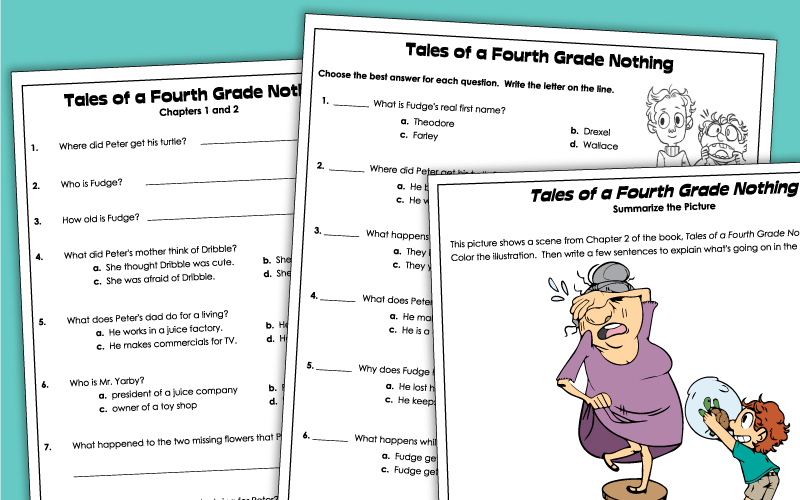 Tales Of A Fourth Grade Nothing Worksheets Activities