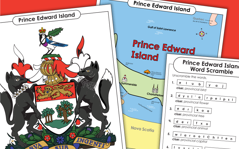 Prince Edward Island Worksheets