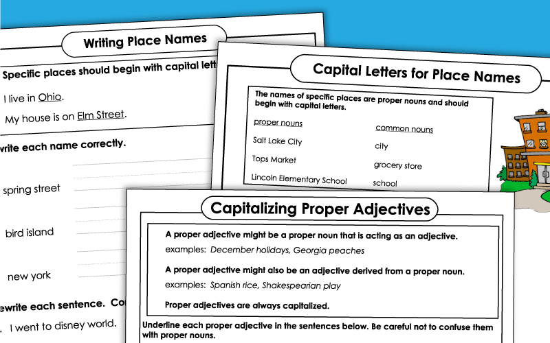 Capitalization Worksheets