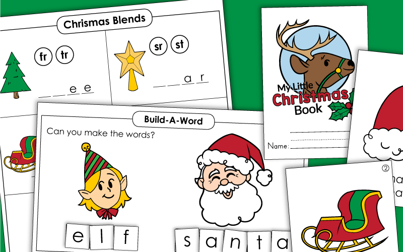 christmas early literacy Worksheets