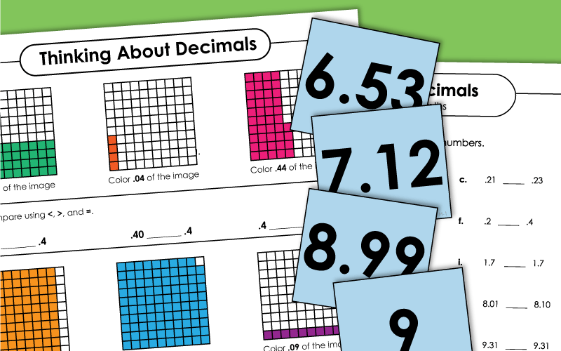 comparing decimals problem solving