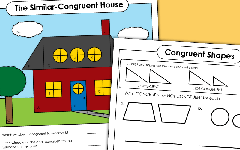 Congruent and Similar Shapes Worksheets