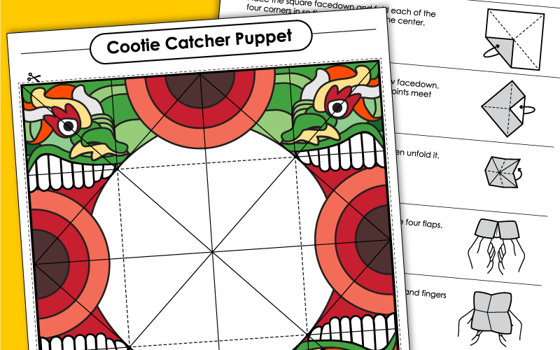 Printable Cootie Catchers - Fortune Tellers