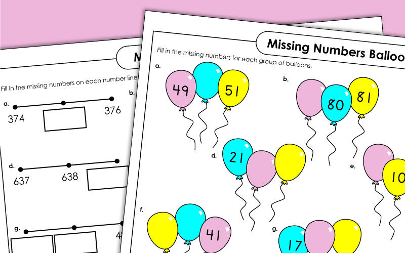 Counting 2 Digit, 3 Digit, and 4 Digit Numbers Worksheets Counting 2 Digit, 3 Digit, and 4 Digit Numbers Worksheets