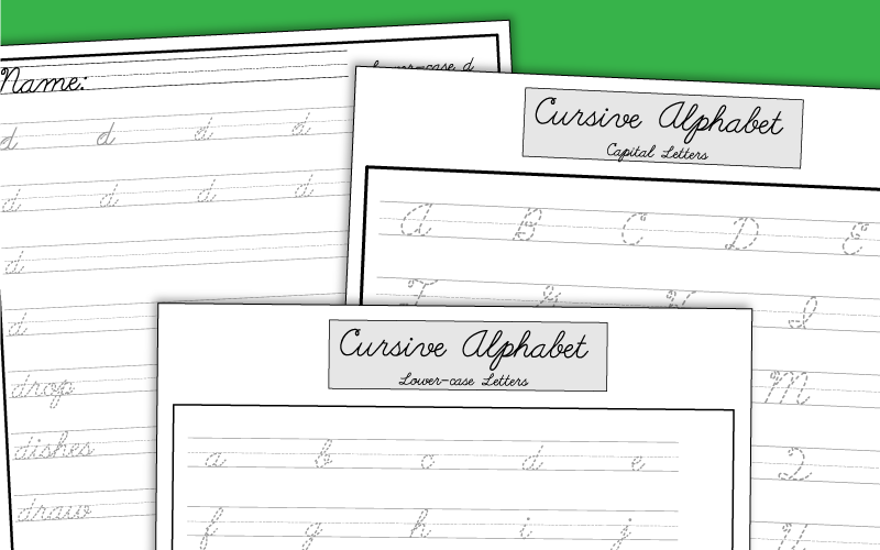 Cursive Handwriting Practice Worksheets