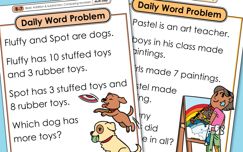 Daily Math Word Problems (2nd Grade) Worksheets