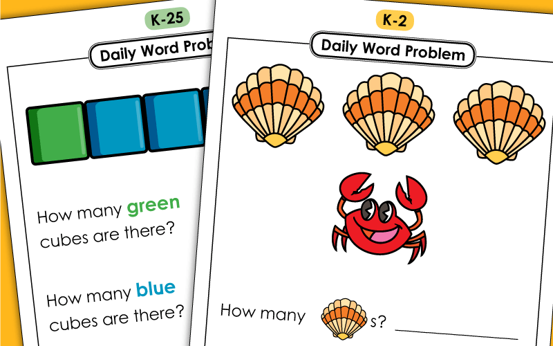 Kindergarten Word Problems