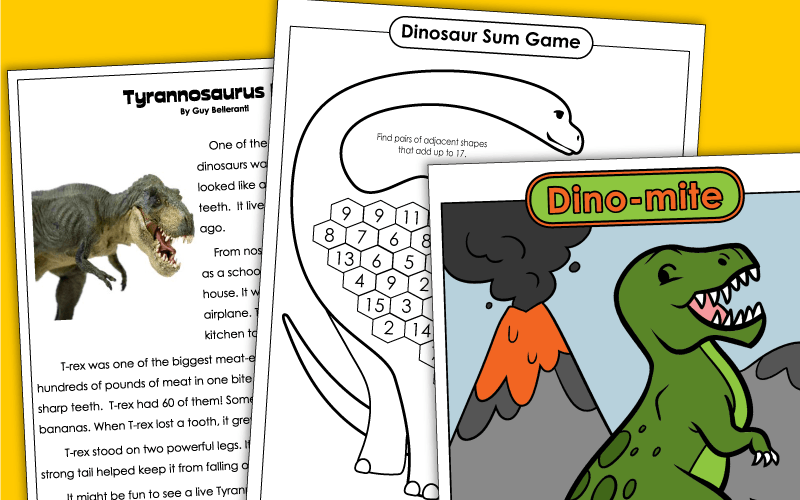 dinosaur worksheets