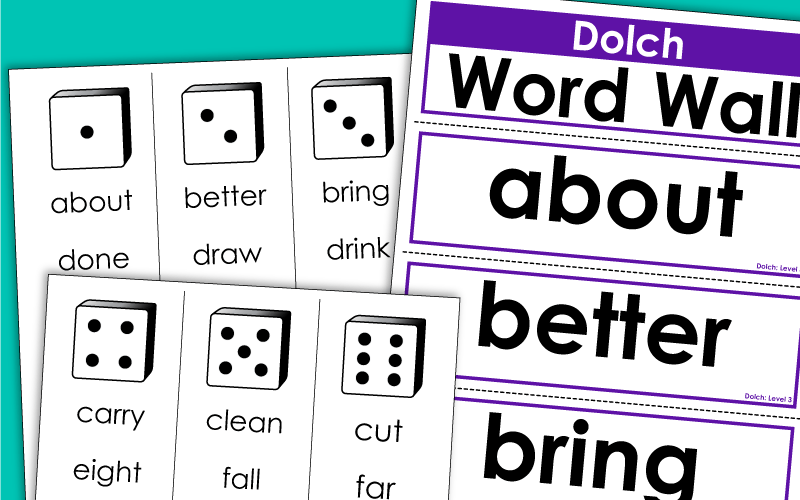 Word Wall - Sight Words {Pre-Primer - Grade 3 Dolch Word Lists