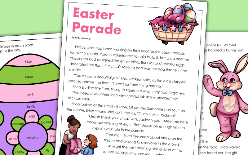 Easter Reading Worksheets