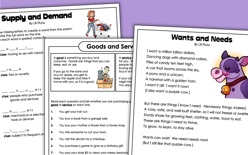 Economics Worksheets - Money Economics Worksheets - Money