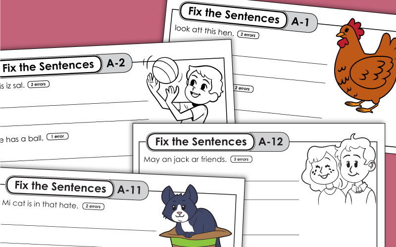 Correct the Sentences - Proofreading Worksheets
