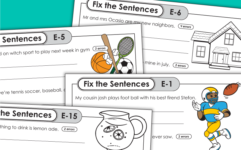 fix the sentences e Worksheets