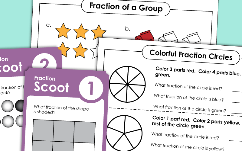 Basic Fraction Worksheets Basic Fraction Worksheets