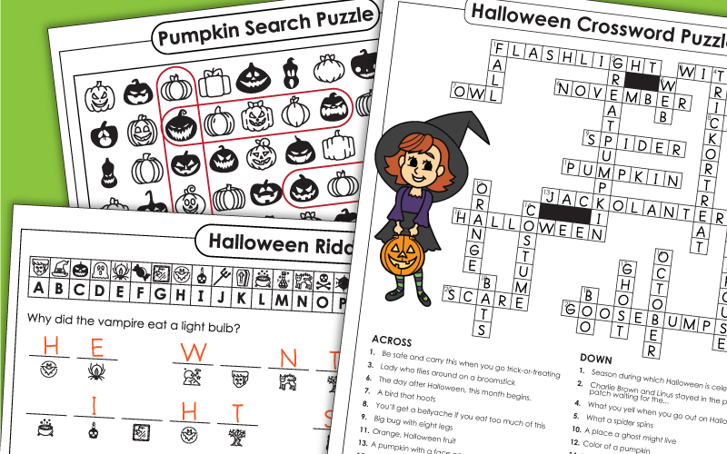 Printable Halloween Puzzles 