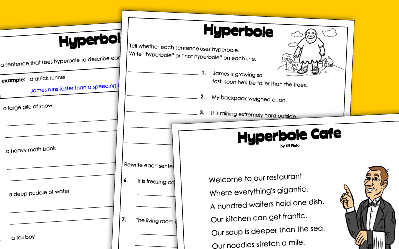 Hyperbole Worksheets Hyperbole Worksheets