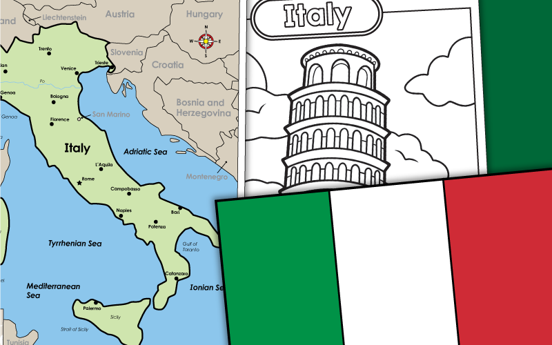 Italy Worksheets