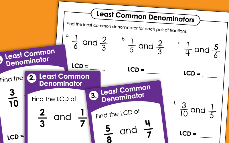 Least Common Denominator - Worksheets