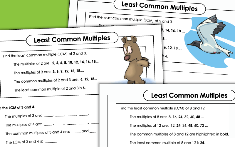 Least Common Multiple Worksheets