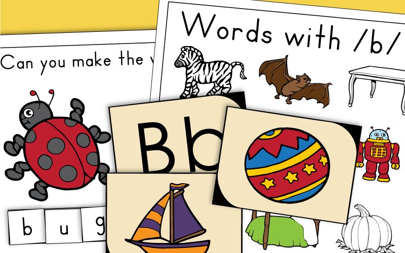 Phonics Worksheets - Letter B