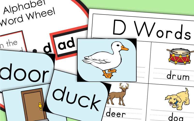 Phonics Worksheets - Letter D