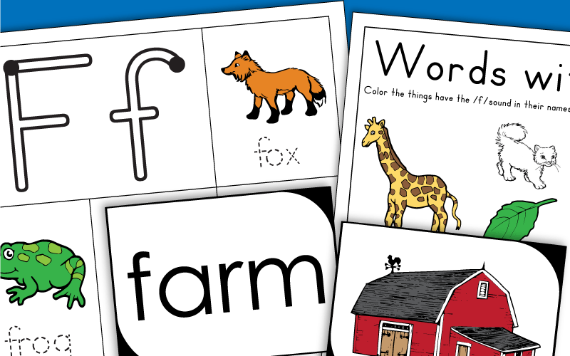 Letter F - Phonics Worksheets